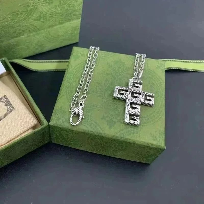 Gucci Cross Necklace Sterling Silver Silver