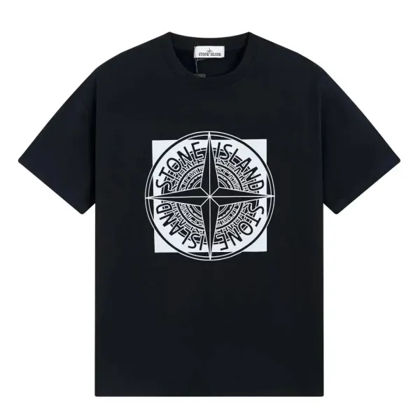 Stone Island Compass Logo T-Shirt Black - 1