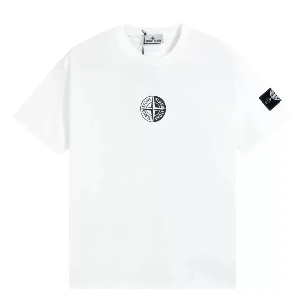 Stone Island Compass Logo T-Shirt White - 1