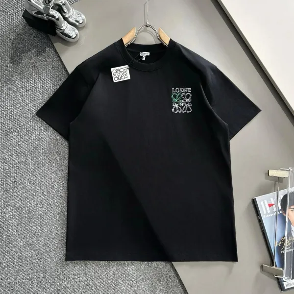 Loewe Floral Logo Black T-Shirt - 1