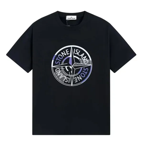 Stone Island Compass Logo T-Shirt Black - 1