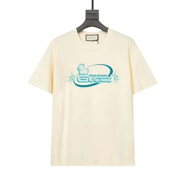 Gucci Made in Italy Bear Graphic T-Shirt Beige - 1