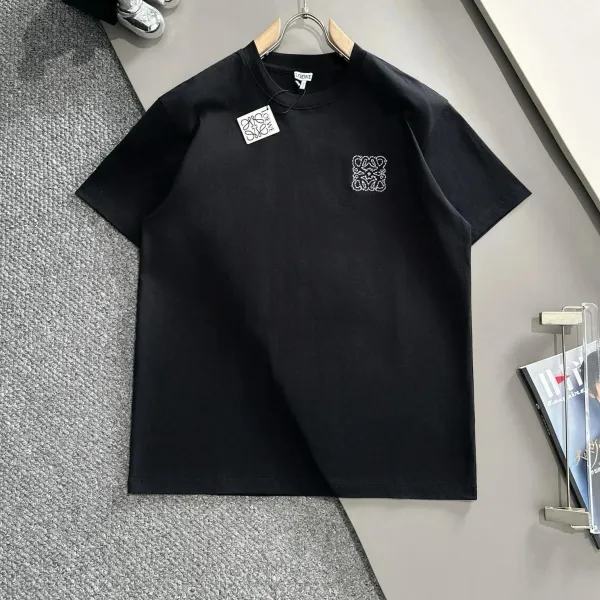 Loewe Anagram Embroidered Black T-Shirt - 1