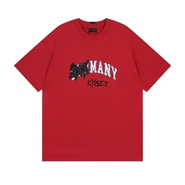 Balenciaga Many Kisses Red T-Shirt - 1