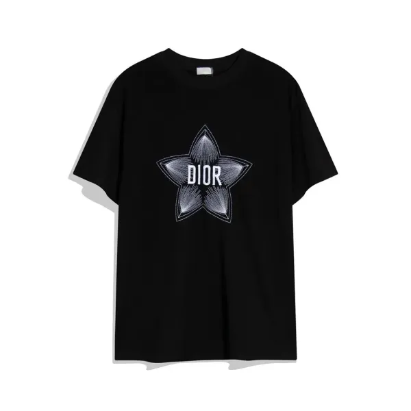 Dior Star Logo Black T-Shirt - 1