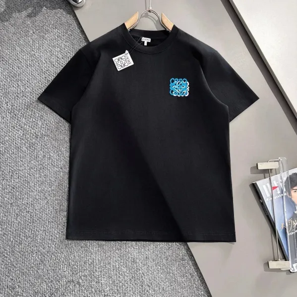 Loewe Anagram Embroidered Black T-Shirt - 1