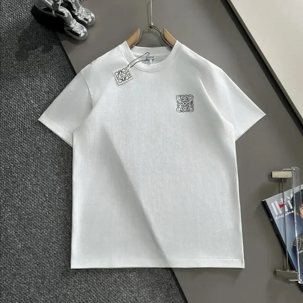 Loewe Anagram Embroidered White T-Shirt - 1