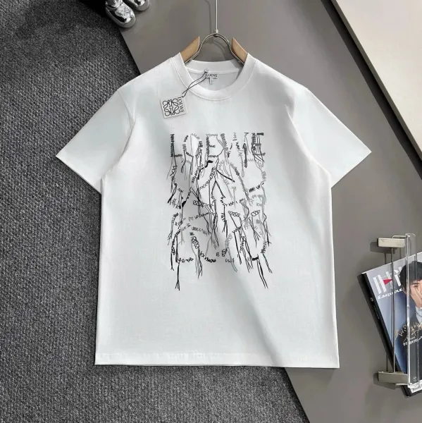 Loewe Scribble Logo White T-Shirt - 1