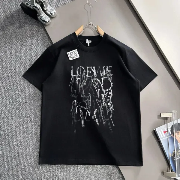 Loewe Scribble Logo Black T-Shirt - 1