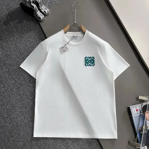 Loewe Anagram Embroidered White T-Shirt - 1