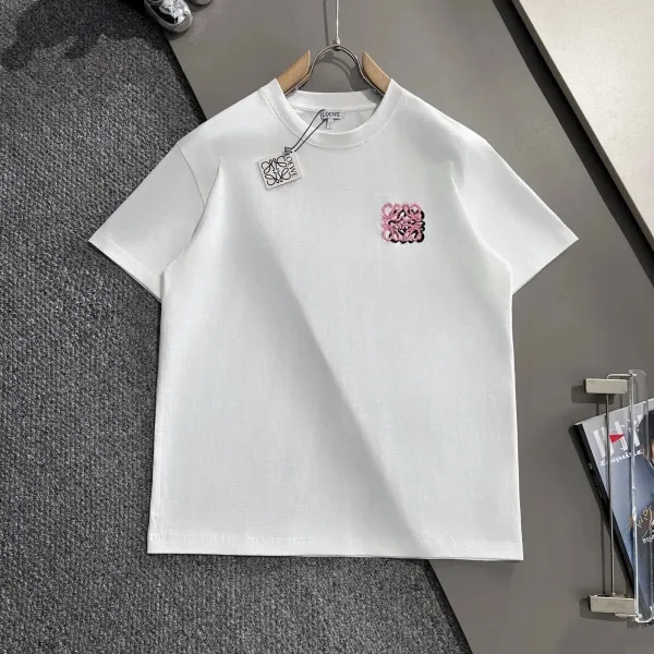 Loewe Anagram Embroidered White T-Shirt - 1
