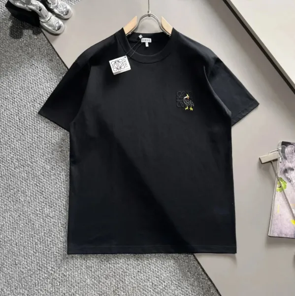 Loewe Bird Embroidery Black T-Shirt - 1
