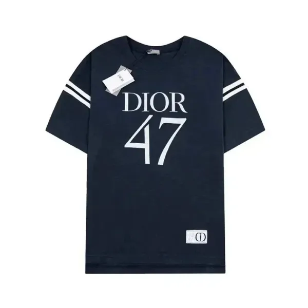Dior Oblique Blue All-Over Print T-Shirt - 12