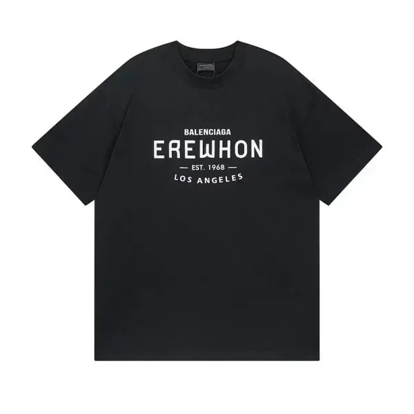 Balenciaga x EREWHON Black Graphic T-Shirt - 1