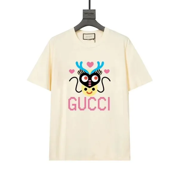 Gucci Pixel Heart Monster T-Shirt Beige - 1
