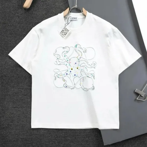 Loewe Octopus Print White T-Shirt - 1