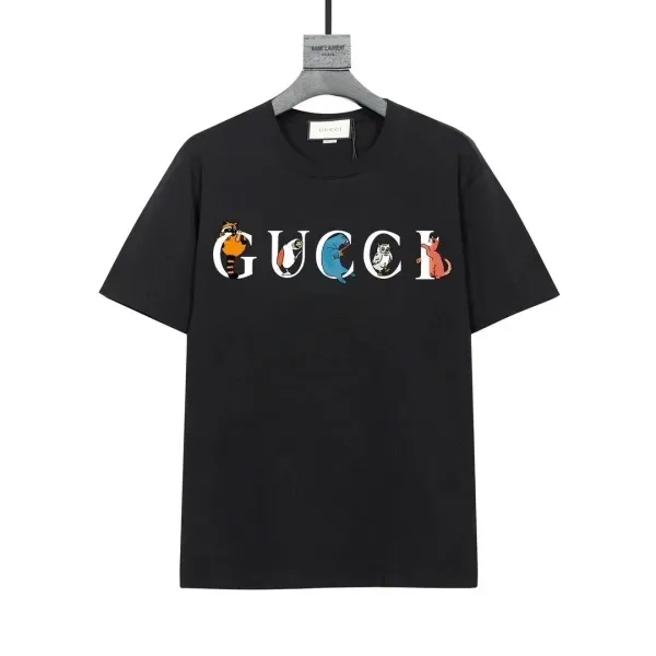 Gucci Animal-Print Logo T-Shirt Black - 1