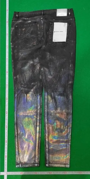 Purple Brand Logo-Print Light Wash Jeans - 6