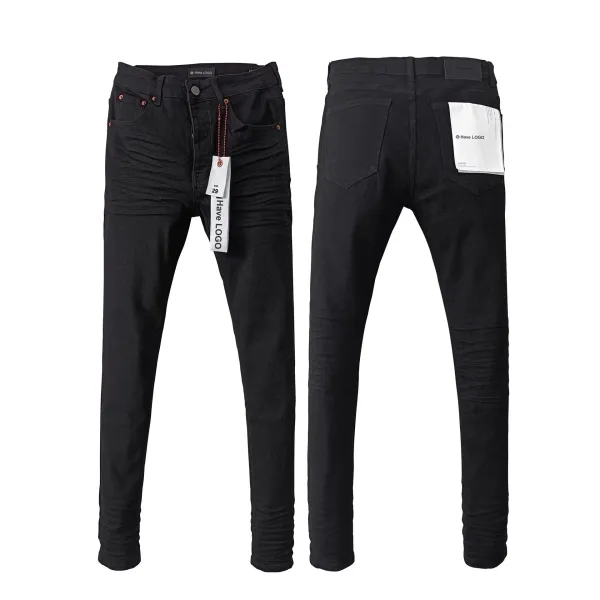 Have LOGO Slim Fit Black Distressed Jeans - 1