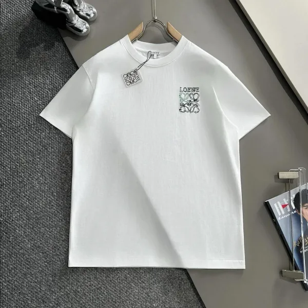 Loewe Floral Logo White T-Shirt - 1