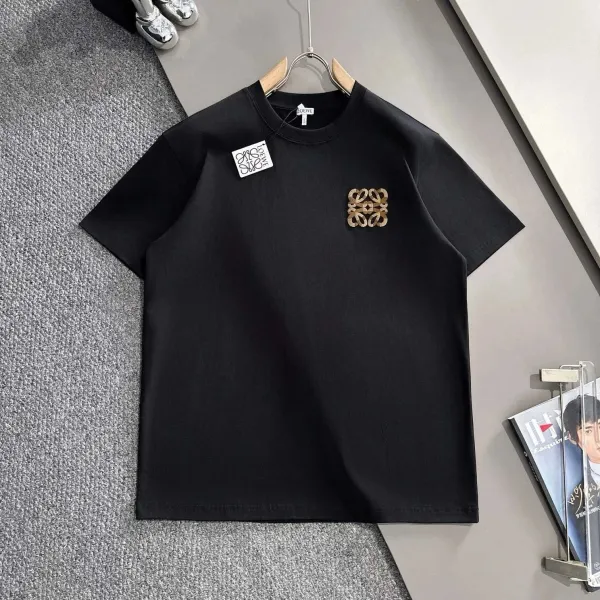 Loewe Anagram Embroidered Black T-Shirt - 1