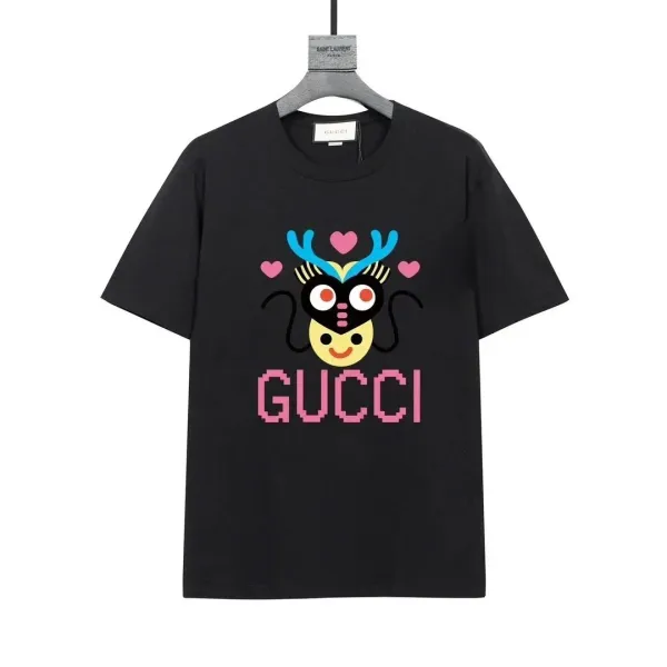 Gucci Pixel Bee Graphic Black T-Shirt - 1