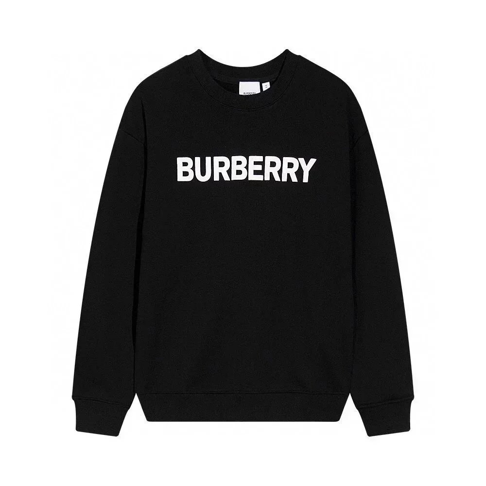 Burberry Logo Print Crewneck Sweatshirt Black