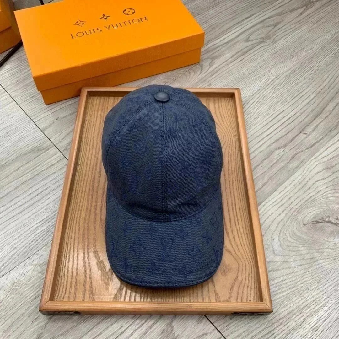 Louis Vuitton Monogram Denim Baseball Cap Navy - 13