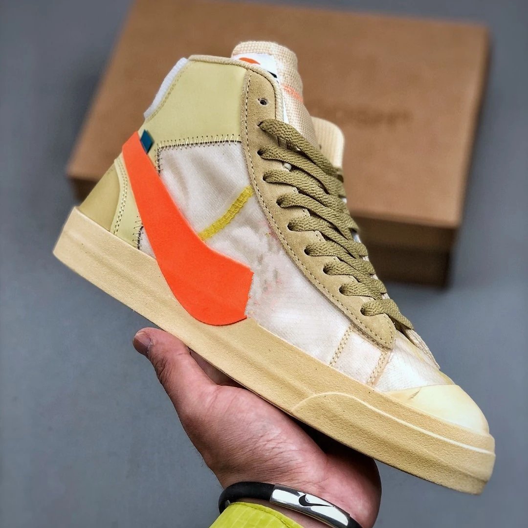 Pure Original High Top Trailblazer Blazern White Men's and Women's Board Shoes Sneakers