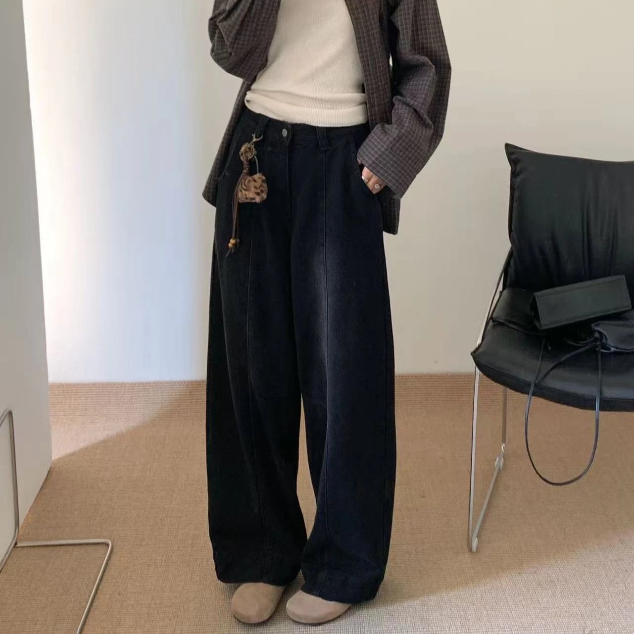 Slouchy Vintage Frayed Machete Pants Jeans