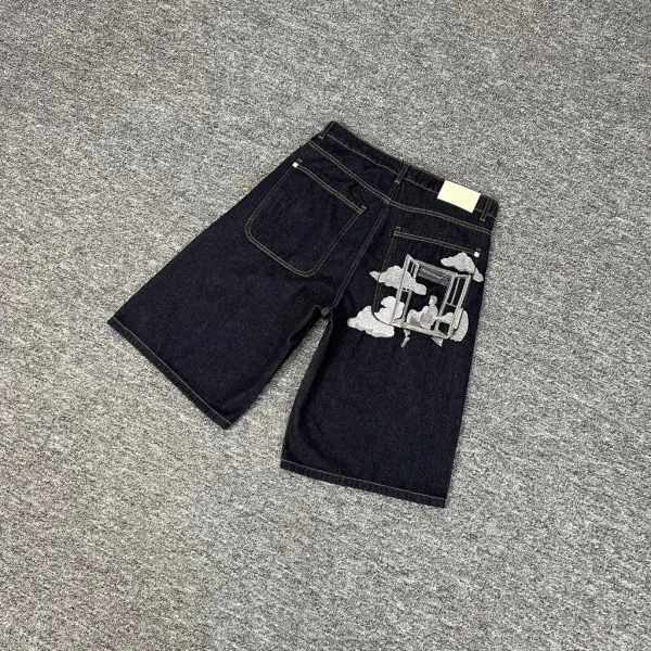 Denim Tears x KAWS Cloud Window Denim Shorts - 1