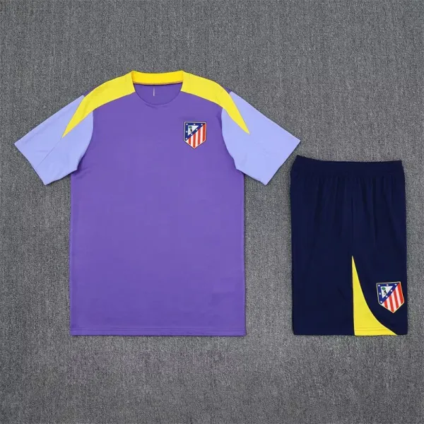 Atlético Madrid Training Kit Purple-Yellow Navy Shorts Set - 1