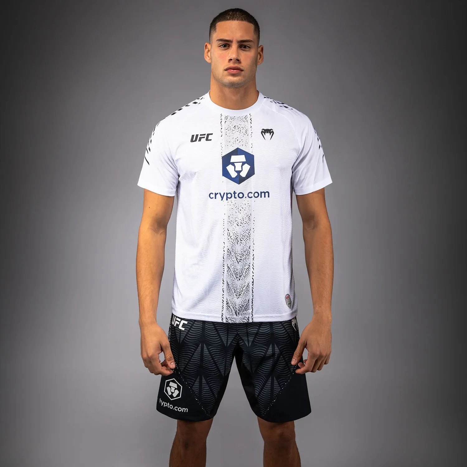 Venum T-Shirts Short-Sleeve UFC Fight Shirt — 6-White Short Sleeve (upgraded fabric)