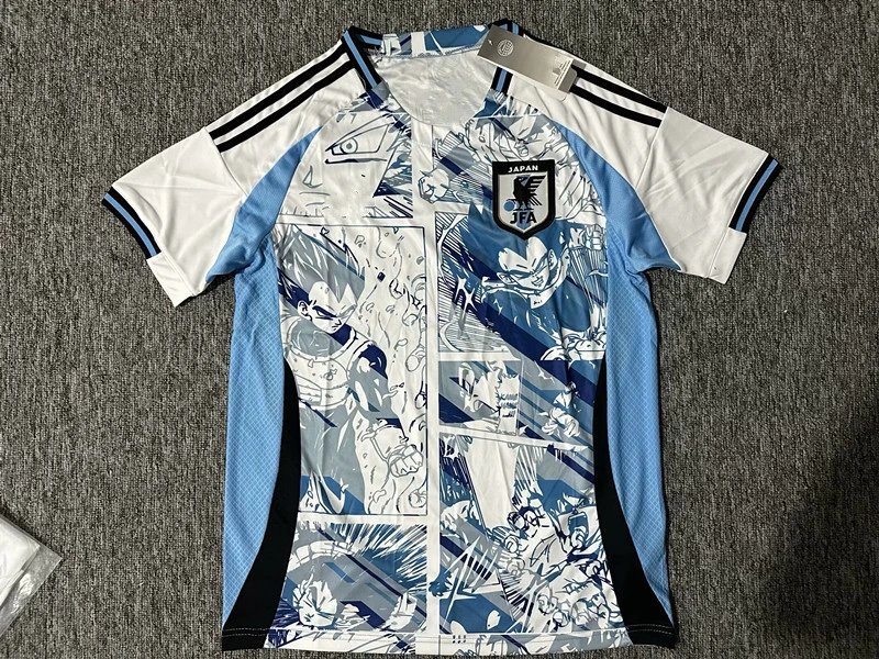 Japan Football Association x Dragon Ball Super Manga Print Jersey Blue / White