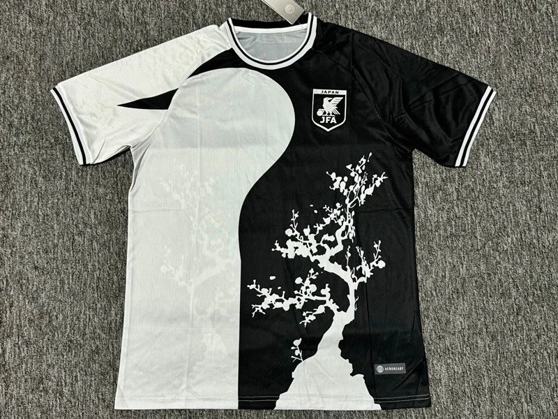 Japan Football Association Sakura Jersey Black and White