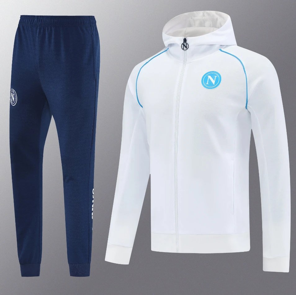 25 Naples 01 White Hoodie Set