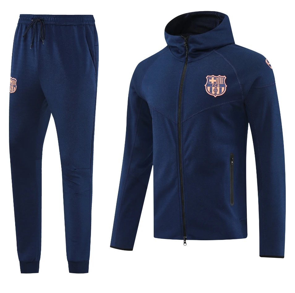 25 Barcelona 01 Royal Blue Hoodie Set