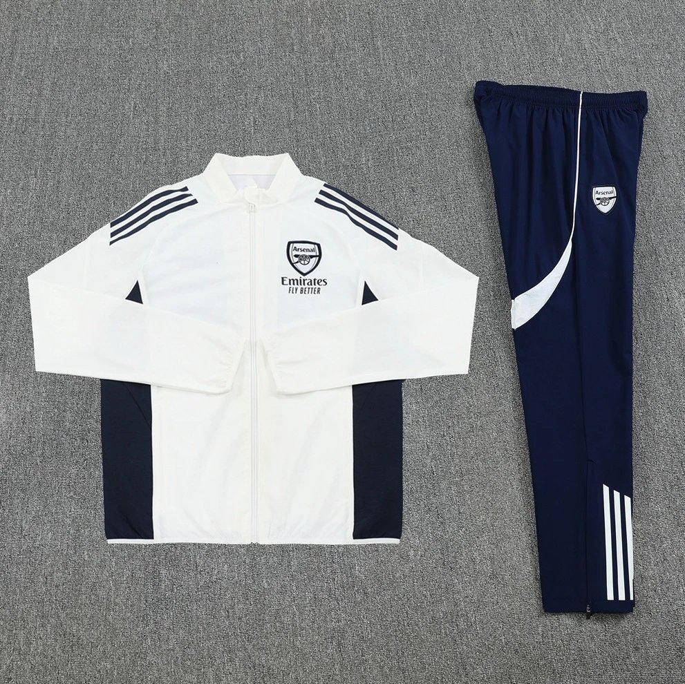 25 Arsenal White Windbreaker Set