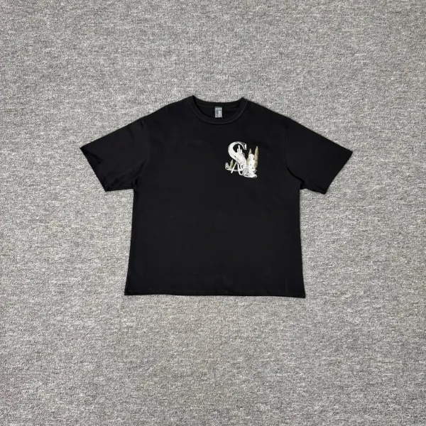 Design Graphic Print Black T-Shirt - 1