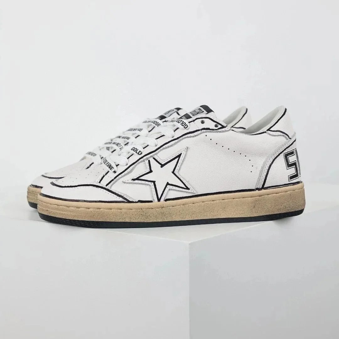 粗黑白线条58小脏鞋