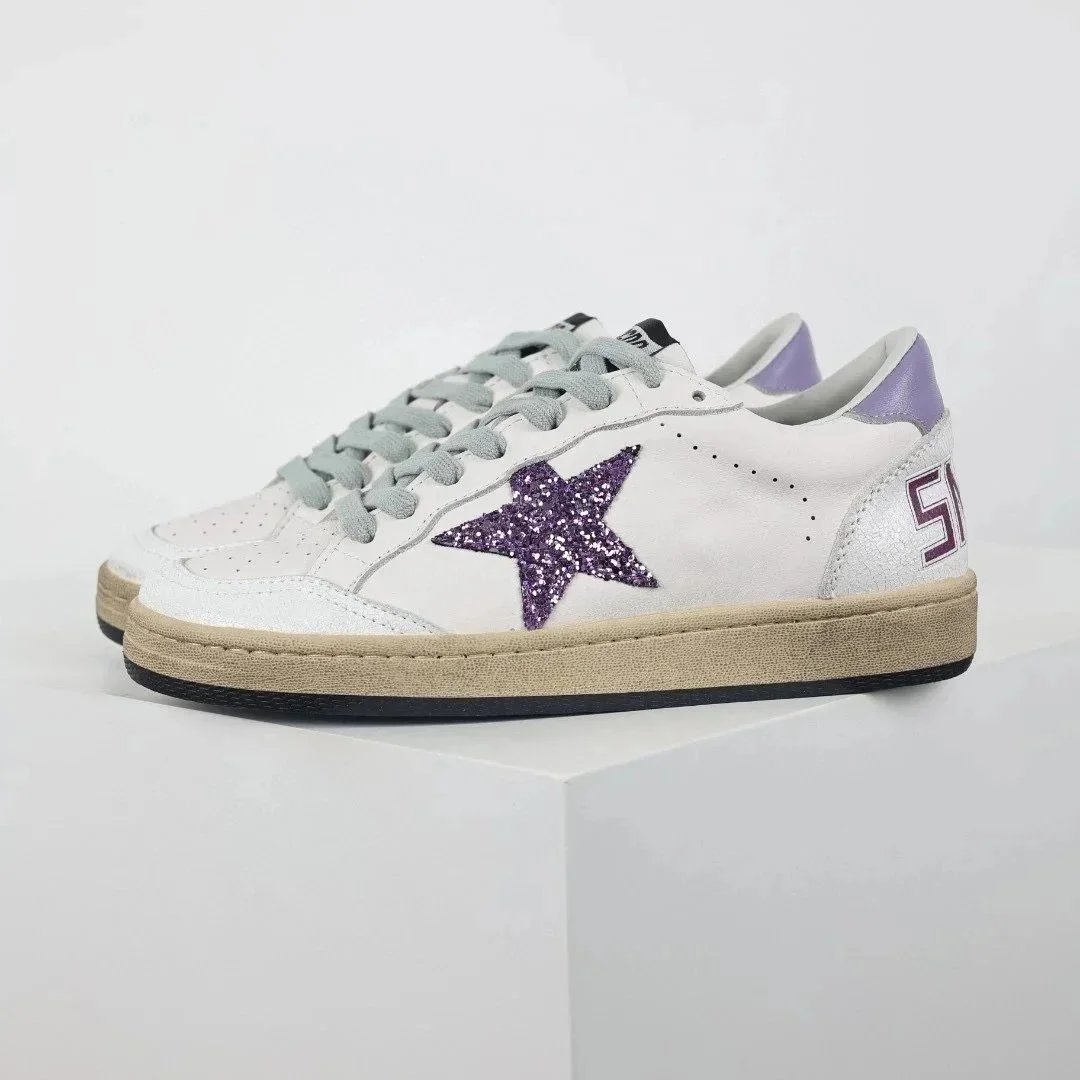 紫亮片星紫尾58小脏鞋