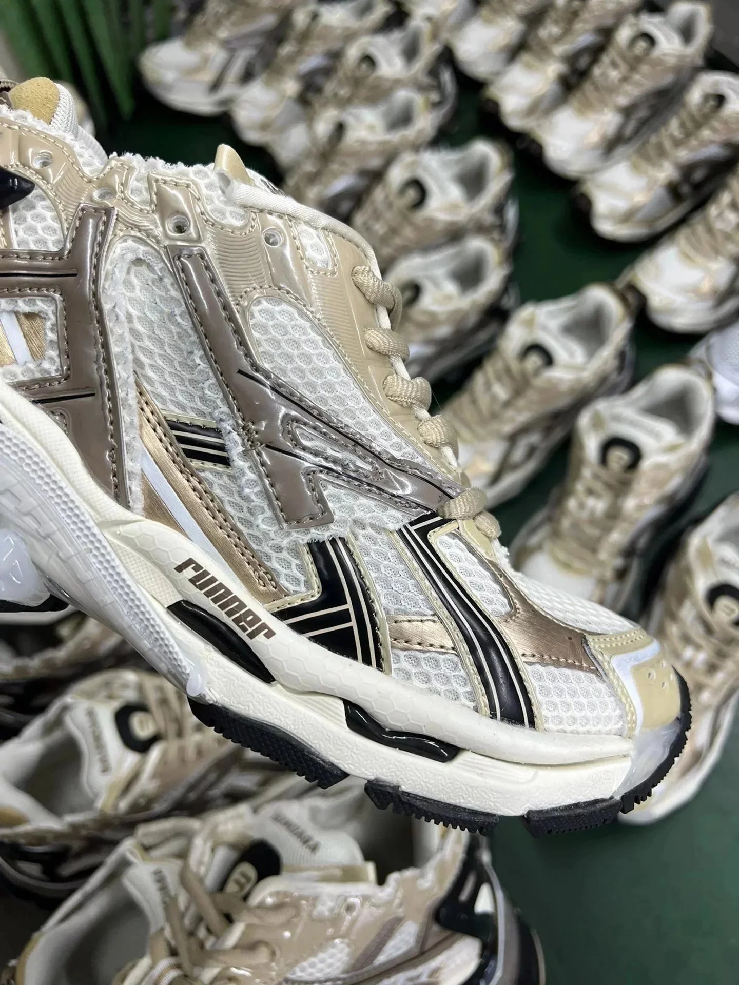 Balenciaga x Asics Runner White Orange Sneakers - 11