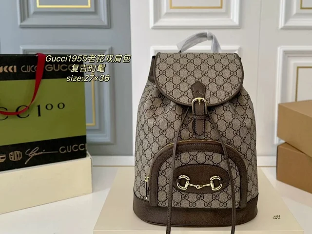 Gucci Backpacks Web Stripe and GG Monogram Designs product detail image 17
