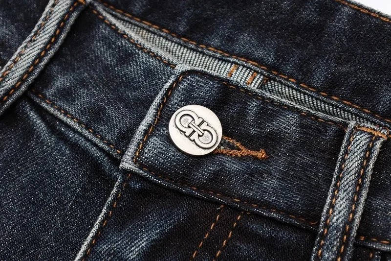 Versace White Greek Key Detail Slim Fit Jeans - 12