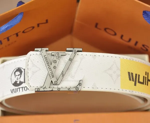 Louis Vuitton Monogram Reversible Belt with LV Turnlock Buckles Gray / Black - 8