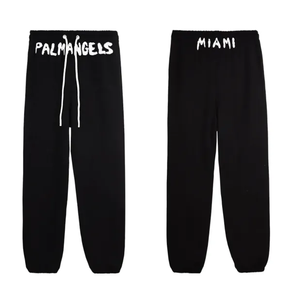 Palm Angels Palm Print Track Pants Navy White - 16