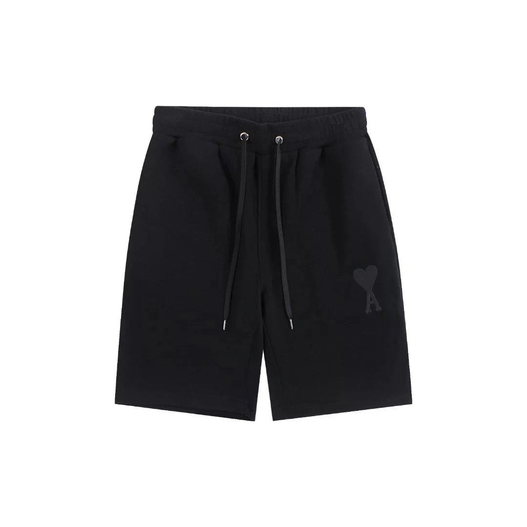 Ami Paris Heart Logo Shorts Beige - 33