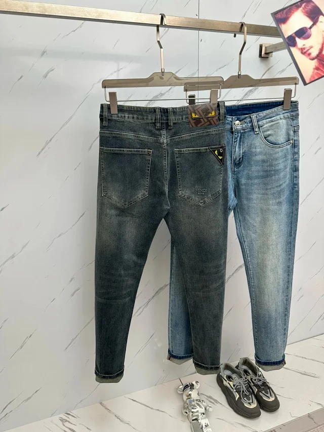 Fendi Jeans FF monogram straight-leg product detail image 21