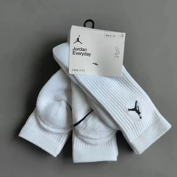Air Jordan Everyday Crew Socks Beige Purple Brown Socks - 13