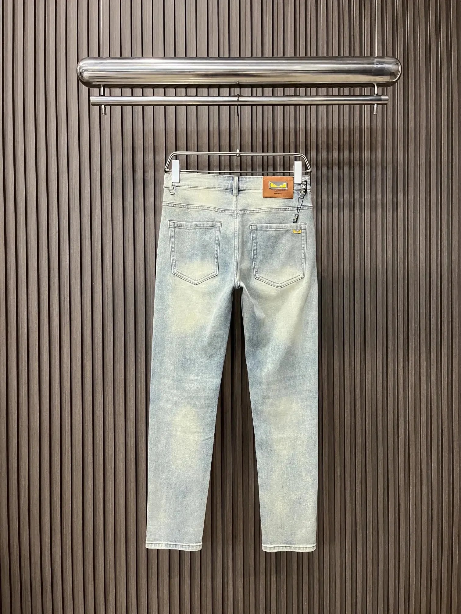 Fendi Embroidered Patch Denim Jeans Blue - 25